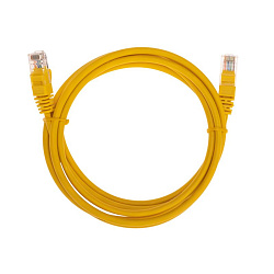 Патч-корд U/UTP, CAT 5e, RJ45-RJ45, 26AWG, LSZH, желтый, 2м REXANT 02-0105-2