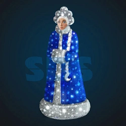 Декоративная 3D фигура Снегурочка в мишуре 180 см 501-534