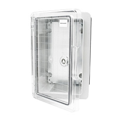 Корпус пластиковый ЩМПп с прозрачной дверцей и монтажной панелью 300х200х130мм, АБС, УХЛ1, IP65 REXANT 11-0410