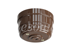 Корпус розетки потолочной пластиковый, D70x40, цвет - какао, серия УСАДЬБА, ТМ МЕЗОНИНЪ GE30811-70