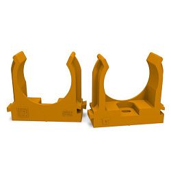 Крепеж-клипса для труб для монтажного пистолета оранжевая d32 мм (25шт/500шт уп/кор) Промрукав PR13.0154