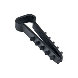 Дюбель-хомут (5х10 мм) для плоского кабеля черный (10 шт.) EKF plc-cd-5x10b-r