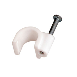 Крепеж кабеля круглый 8мм, белый (20 шт/уп) REXANT 07-4008-20