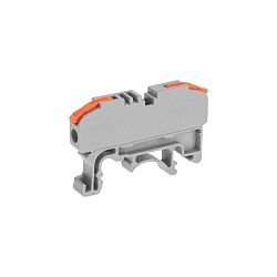 Клемма СМК 222-421D проходная 1-полюсная, с креплением на DIN-рейку (0,08-4 мм²) серая (25 шт./уп.) REXANT 07-6263-1