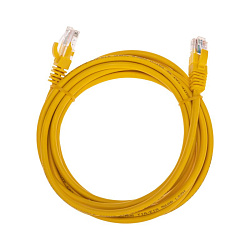 Патч-корд U/UTP, CAT 5e, RJ45-RJ45, 26AWG, LSZH, желтый, 3м REXANT 02-0105-3
