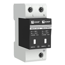 Ограничитель импульсных напряжений ОПВ-D/2P In 5кА 275В с сигн. EKF opv-d2