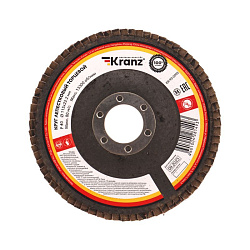 Круг лепестковый торцевой, P40, 115х22,2мм KRANZ KR-90-0005