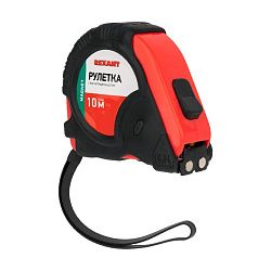 Рулетка измерительная Профи прорезиненный корпус, магнитная, 10м х 25мм REXANT 12-9017