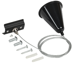 LIGHTING Комплект подвеса для шинопровода с тросом 1,5м черный IEK LT-SO0D-KPT-D15-K02