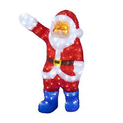 Акриловая светодиодная фигура Санта Клаус приветствует 60 см, 200 светодиодов, IP65 понижающий транс 513-272