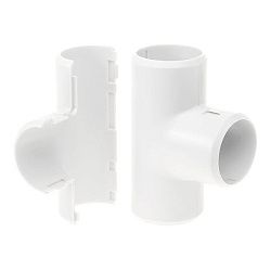 Тройник разборный белый d16 мм (70шт/700шт уп/кор) Промрукав PR.07316б