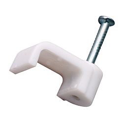 Крепеж кабеля плоский 5х2 мм, белый (50 шт/уп) REXANT 07-4205