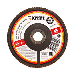 Круг лепестковый торцевой, P80, 150х22,2мм KRANZ KR-90-0020