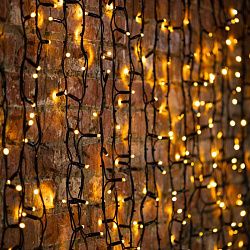 Гирлянда Светодиодный Дождь 2х3м, постоянное свечение, черный провод КАУЧУК, 230 В, диоды ТЕПЛЫЙ БЕЛ 237-146