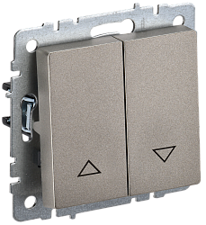 BRITE Выключатель жалюзи 10А ВС10-1-5-БрШ шампань IEK BR-V15-0-10-K37