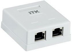ITK Настенная информационная розетка RJ45 кат.6 FTP 2-порта CS2-1C06F-22