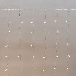 Гирлянда Дождь светодиодный 2х1,5м, эффект мерцания, прозрачный провод, IP44, 230В, диоды ТЕПЛЫЕ БЕЛЫЕ, 150LED NEON-NIGHT 235-516