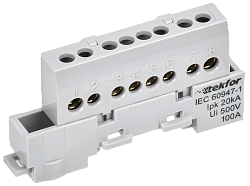 TEKFOR Шина L "фаза" изолированная на универсальном держателе 6х9-8-Ср IEK TF-NN10-08-KL-K03