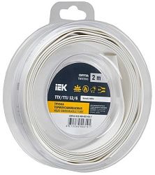 Трубка термоусадочная ТТУ нг-LS 12/6 белая (2м/упак) IEK UDR12-012-006-002-K01-T