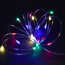 LIGHTING Гирлянда роса 2м 20 светодиодов RGBY IP20 прозрачный шнур 0,3м 2АА IEK LGDB500-3-020-02-T-B-20