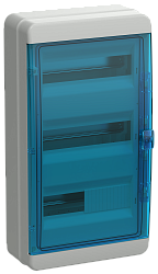 TEKFOR Корпус пластиковый КМПн-36 IP65 синяя прозрачная дверь IEK TF5-KP72-N-36-65-K03-K07