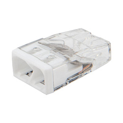 Экспресс-клемма REXANT СМК 2273-202, 2-проводная 0.5-2.5 мм², прозрачная, блистер (5 шт./уп.) 