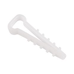 Дюбель-хомут 6-12мм, прямоугольный, белый (100 шт/уп) REXANT 07-4612