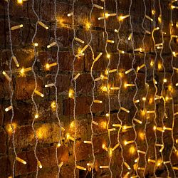 Гирлянда светодиодная Занавес 2х6м 768 LED ТЕПЛЫЙ БЕЛЫЙ белый ПВХ IP65 постоянное свечение 230В нужен блок 303-500-1 NEON-NIGHT 235-296