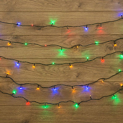Гирлянда Твинкл-Лайт 20 м, темно-зеленый ПВХ, 160 LED, цвет мультиколор 303-119
