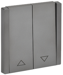 FORTE&PIANO Выключатель жалюзи 10А FP511 сталь IEK FP-V15-0-10-1-K46