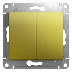 Выключатель 2-кл. СП Glossa 10А IP20 (сх. 5) 10AX механизм фисташк. SE GSL001051 454349