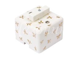 Выключатель ретро фарфоровый поворотный на два положения, QUADRA, коллекция "ИМПЕРАТОРСКАЯ" , цвет - GE80404-01L