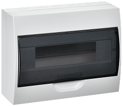 Корпус пластиковый ЩРН-П-12 черная прозрачная дверь IP41 GENERICA MKP12-N-12-41-G
