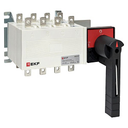 Рубильник-переключатель 100A 4P c рукояткой управления для прямой установки PowerSwitch EKF 