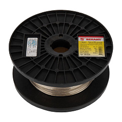 Трос стальной в ПВХ оплетке d=2,0мм, прозрачный (бухта 200м) REXANT 09-5320