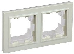 BRITE Рамка 2-местная IP44 РУ-2-БрКр-44 бежевый IEK BR-M22-44-K10