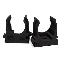 Крепеж-клипса для труб атмосферостойкая для монтажного пистолета черная в п/э d20 мм (100шт/900шт уп PR13.0406