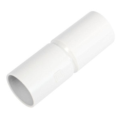Патрубок-муфта белая d20 мм (70шт/840шт уп/кор) Промрукав PR.01720б