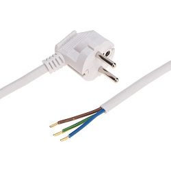 Шнур электрический с вилкой ПВС 3х1,5 мм² 1,5м белый REXANT 