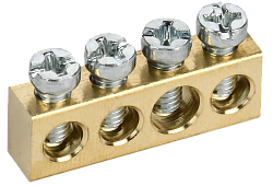 TEKFOR Шина нулевая сечение 6х9 4 отверстия IEK 