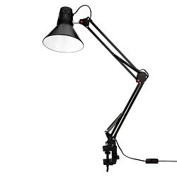 Светильник настольный REXANT Акцент на металлической стойке с винтовым зажимом, с цоколем Е27, 60 Вт, цвет антрацит 603-1008