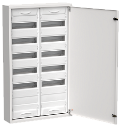 TITAN 5 Корпус металлический ЩРн-144 (2х72) 960х570х140мм IP31 белый (одна дверь) IEK TI5-50-N-2X072-31