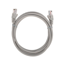Патч-корд U/UTP, CAT 5e, RJ45-RJ45, 26AWG, LSZH, серый, 2м REXANT 02-0100-2