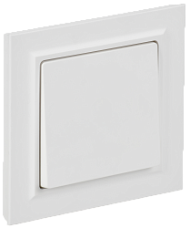 BRITE Выключатель 1-клавишный 10А в сборе ВСР10-1-0-БрАБ арктический белый IEK BR-V10-0-10-K91-F