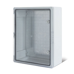 Корпус пластиковый ЩМПп с прозрачной дверцей и монтажной панелью 400х300х220мм, АБС, УХЛ1, IP65 REXANT 11-0413