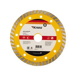 Диск алмазный отрезной Turbo 150x22,2x2,4x10мм KRANZ KR-90-0122
