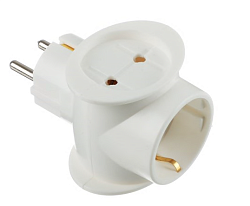 Сетевой разветвитель 1 гн. с/з, 2 гн, б/з 16 А, 3T1 белый, в индивидуальной упаковке 3T1 бел. И.У.