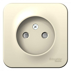 Розетка 1-м ОП Blanca 16А IP20 250В без заземл. защ. шторки с изолир. пластиной молоч. SE BLNRA001112 1210507