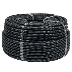 Труба гофр. негорючая безгалог. FRHF с протяжкой d20 мм (100 м) черн. EKF-Plast FRHF-20