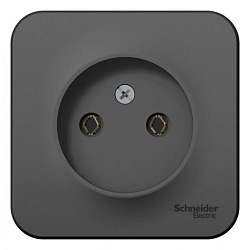 Розетка 1-м ОП Blanca 16А IP20 250В без заземл. без защ. шторок антрацит SE BLNRA000106 1210614